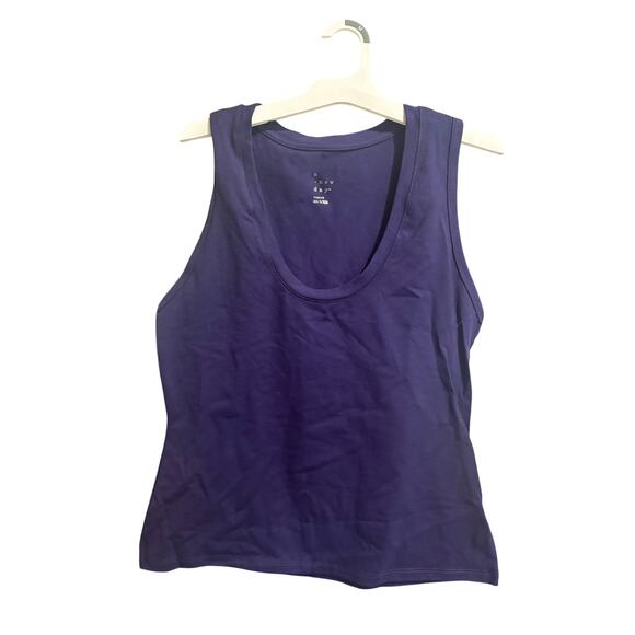 NWT Womens U-Neck Slim Fit Tank Top - A New Day - Navy Blue- Medium - Picture 2 of 4